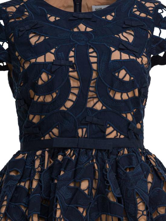 25FW 셀프 포트레이트 숏 원피스 PF25 013S BLBLUE - SELF PORTRAIT