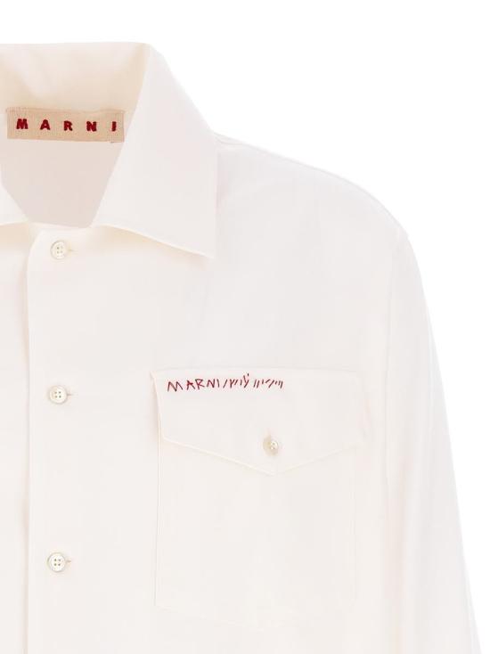25FW 마르니 긴팔 셔츠 CUMU0310S0TW83900W01 WHITE - MARNI
