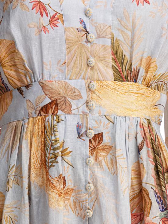 25FW 짐머만 숏 원피스 5147DSS253LBPFL Light blue - ZIMMERMANN