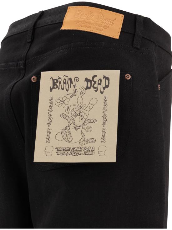  브레인데드 데님 팬츠 P24B08004138SOLID BLACK Black - BRAIN DEAD