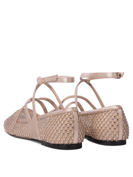 25SS 지미추 플랫 슈즈 ASTORIA FLATQHSMACARON CRYSTAL Pink - JIMMY CHOO