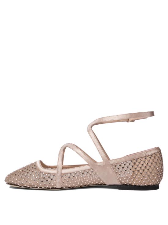 25SS 지미추 플랫 슈즈 ASTORIA FLATQHSMACARON CRYSTAL Pink - JIMMY CHOO