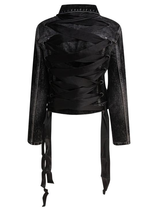  발렌시아가 레이스업 자켓 831697TSW651963 Black - BALENCIAGA
