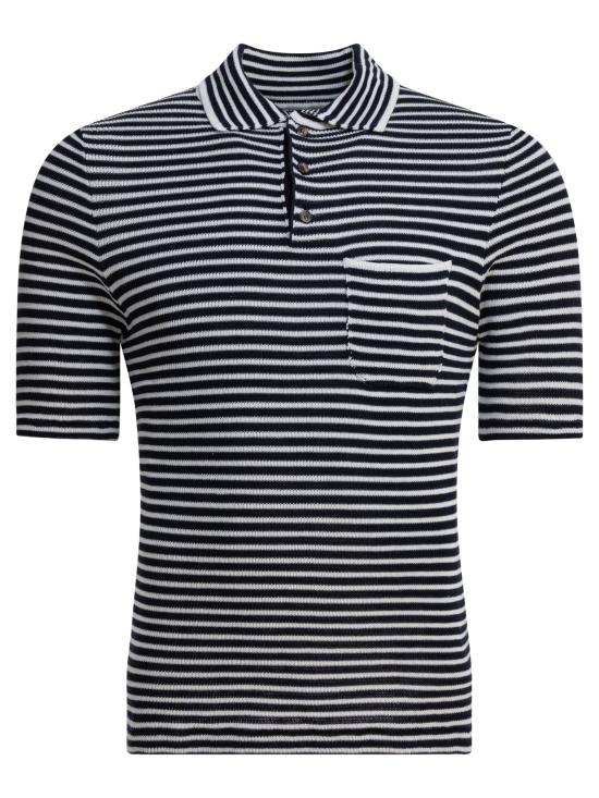 25SS 라키 폴로 티셔츠 BROADWAYBLU NOTTE BIANCO Blue