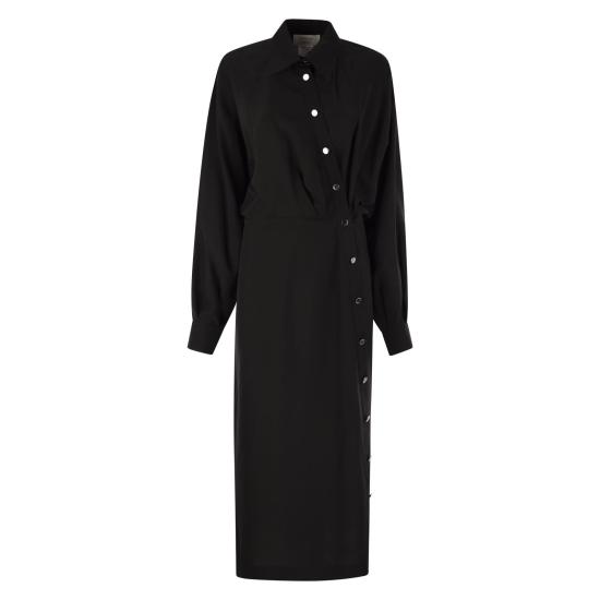 25FW 스포트막스 미디 원피스 2522226081600 BLACK