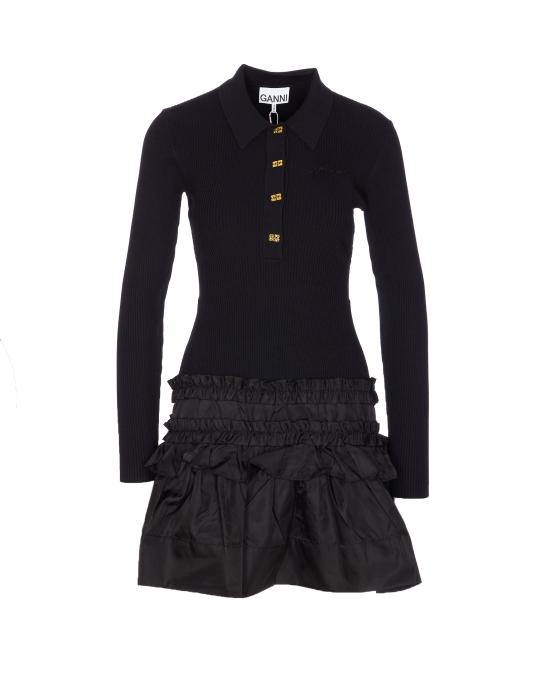 25FW 가니 숏 원피스 K2523 099 Black