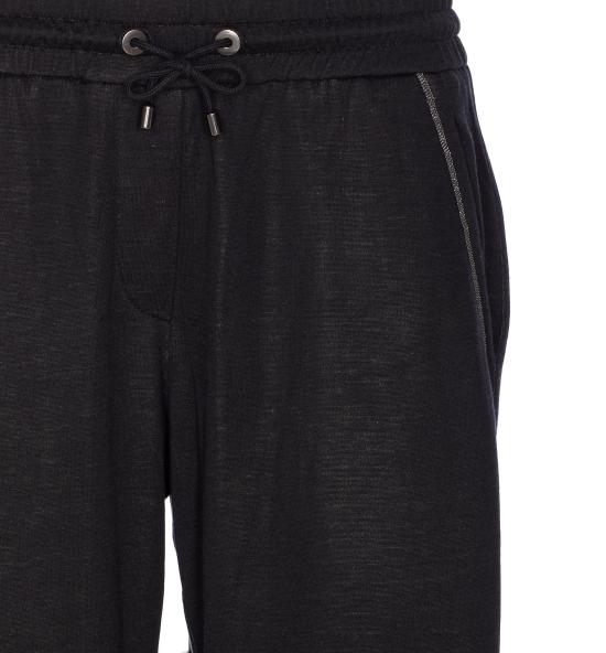 25FW 브루넬로 쿠치넬리 모닐리 라이닝 포켓 트랙 팬츠 모닐리 라이닝 포켓 트랙  MD828SB899 C9185 Black - BRUNELLO CUCINELLI