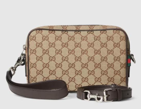 25FW 구찌 캔버스 스몰 크로스바디 백 834802FAEPS9752 MARRONE DOM