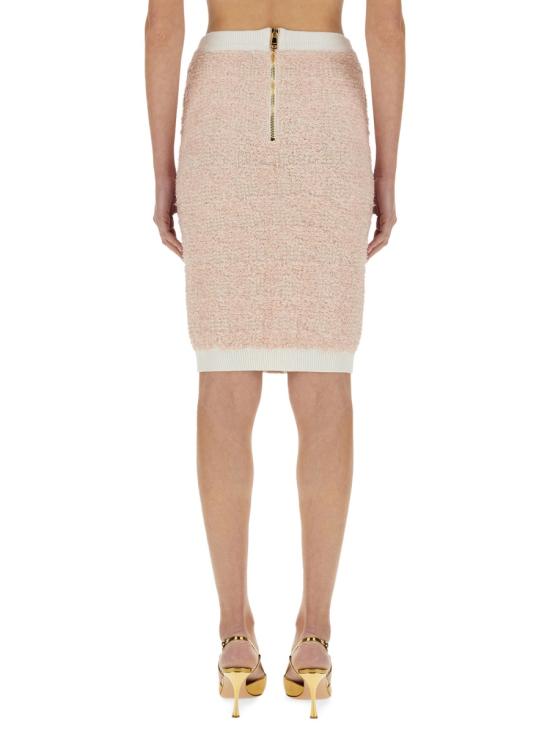 25FW 발망 미디 스커트 FF1LC016KI72OIN PINK - BALMAIN