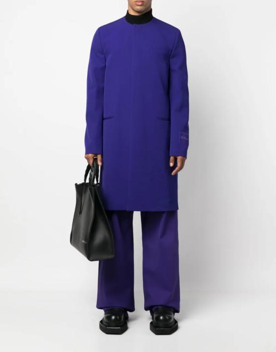 25FW 오프화이트 코트 OMER079S23FAB0013700 PURPLE - OFF WHITE