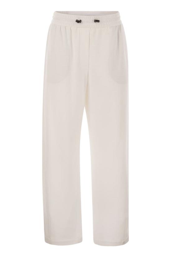 25FW 브루넬로 쿠치넬리 스트레이트 팬츠 MG927VD299C7220 WHITE