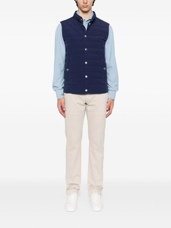 25FW 브루넬로 쿠치넬리 베스트 MM4911711CJD31 BLUE - BRUNELLO CUCINELLI