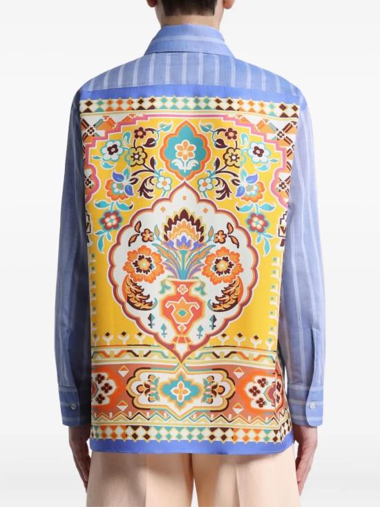 25FW 에트로 반팔 티셔츠 WRIA0034AKA17X0840 Light Blue - ETRO