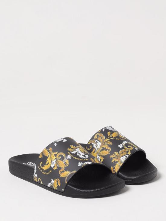 25SS 베르사체 뮬/슬리퍼 78YA3SQ4ZS365 G89 Black - VERSACE