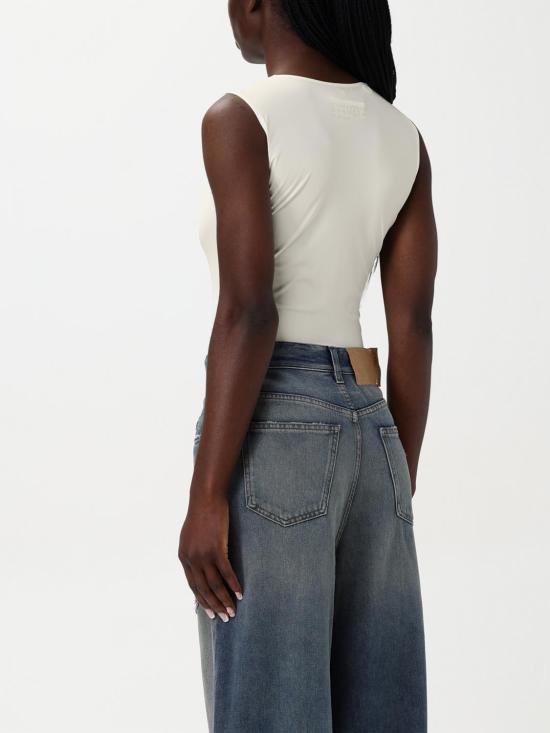 25SS MM6 메종마르지엘라 민소매 티셔츠 S62NA0078S20518 102 White - MM6 MAISON MARGIELA