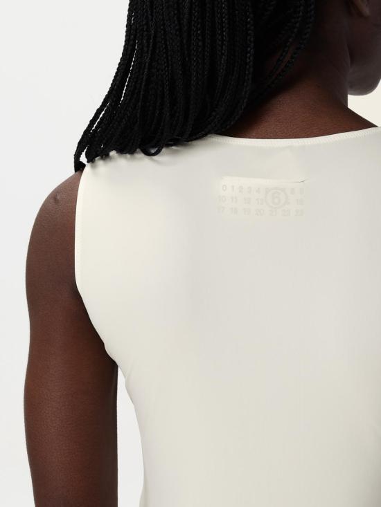 25SS MM6 메종마르지엘라 민소매 티셔츠 S62NA0078S20518 102 White - MM6 MAISON MARGIELA