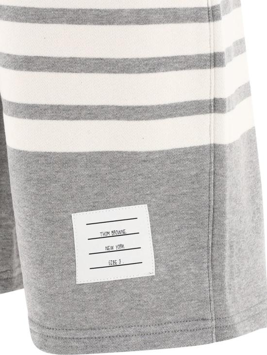 25FW 톰브라운 RWB 코튼 사선 버뮤다 MJQ012H00535068 GREY - THOM BROWNE