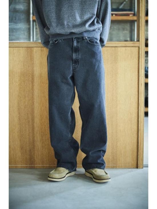  오어슬로우 데님 팬츠 오슬로우 100 슈퍼대드핏  블랙 데님 스톤 - ORSLOW