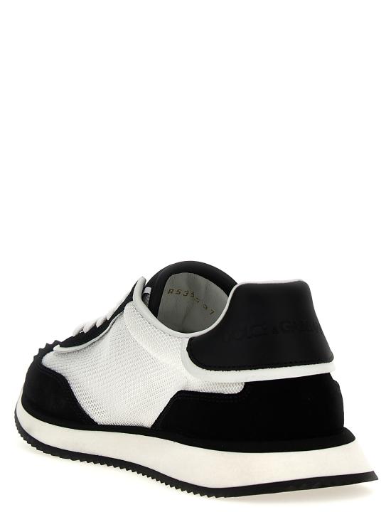 26FW 돌체앤가바나 믹스 소재 DG 쿠션 스니커즈 CK2288A53558I050 White Black - DOLCE & GABBANA