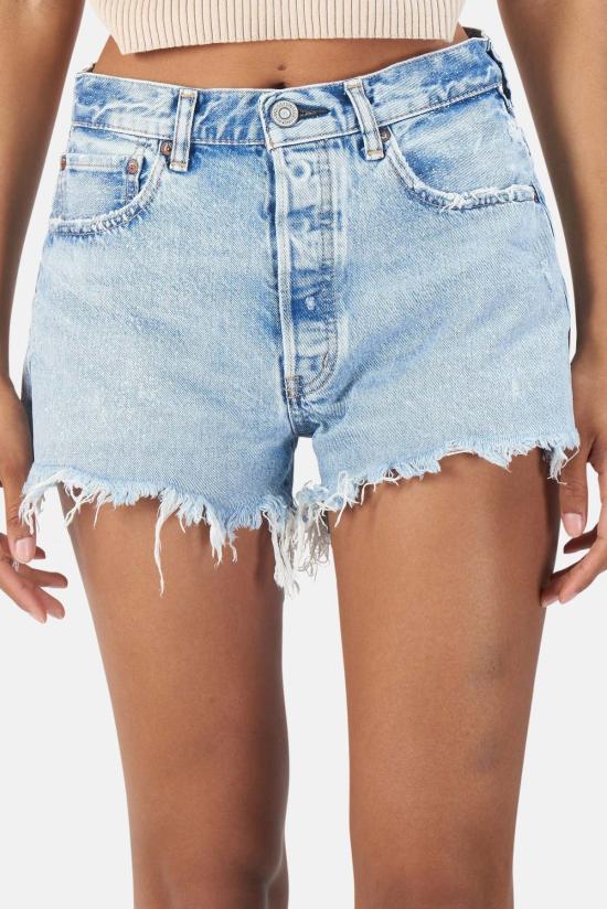  마우지 데님 숏팬츠 Moussy Bonnie 반바지 블루 - MOUSSY