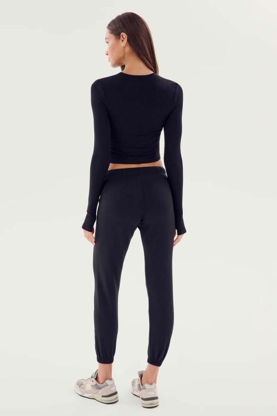  Splits59 스트레이트 팬츠 Sonja 플리스 스웨트팬츠 블랙 - OTHER BRANDS