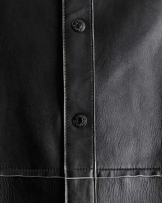  아크네 스튜디오 가죽 자켓 레더 패널 재킷 - ACNE STUDIOS