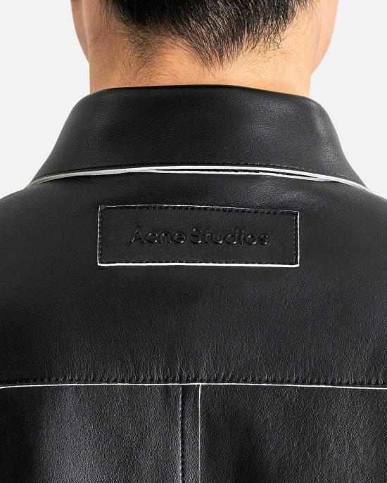  아크네 스튜디오 가죽 자켓 레더 패널 재킷 - ACNE STUDIOS