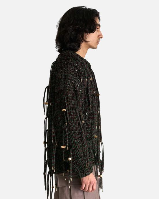  사카이 스웨터 슈레이스 니트 풀오버 - SACAI