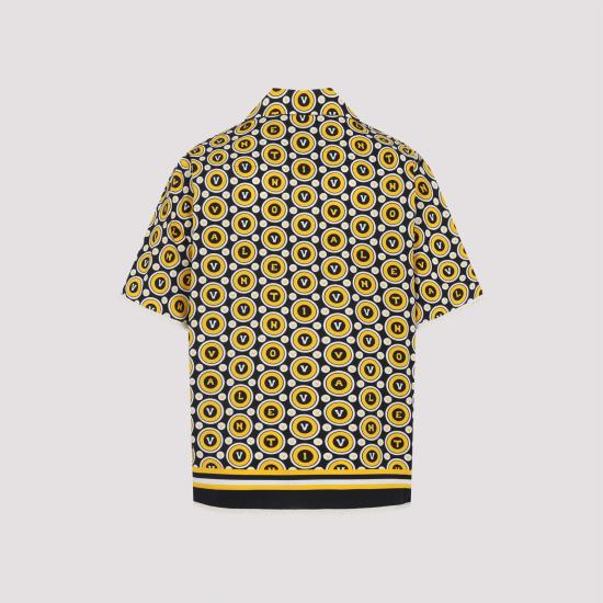 25FW 발렌티노 가라바니 반팔 셔츠 7V3AA111AYQ CLP NERO GIALLO AVORIO BLACK - VALENTINO GARAVANI