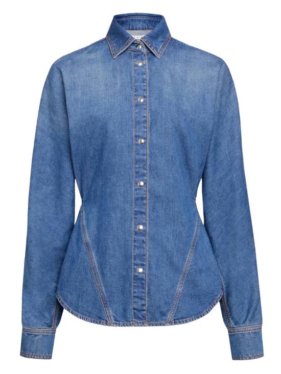 25FW 알라이아 셔츠 AA9C0988D004B 505 BLUE