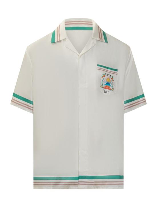 25FW 카사블랑카 반팔 셔츠 MPF25SH003 07 MULTICOLOR