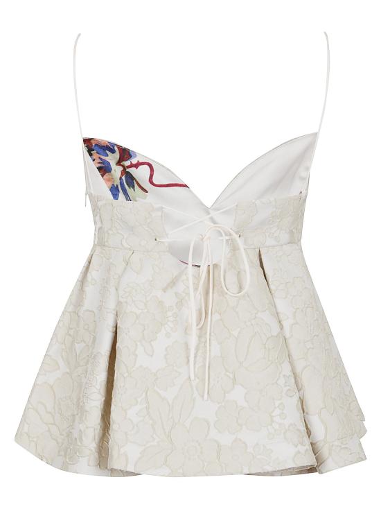 25FW 라 더블제이 민소매 티셔츠 TOP0158 JCQ111PEO04 WH04 PEONY NUDE NEUTRALS - LA DOUBLEJ