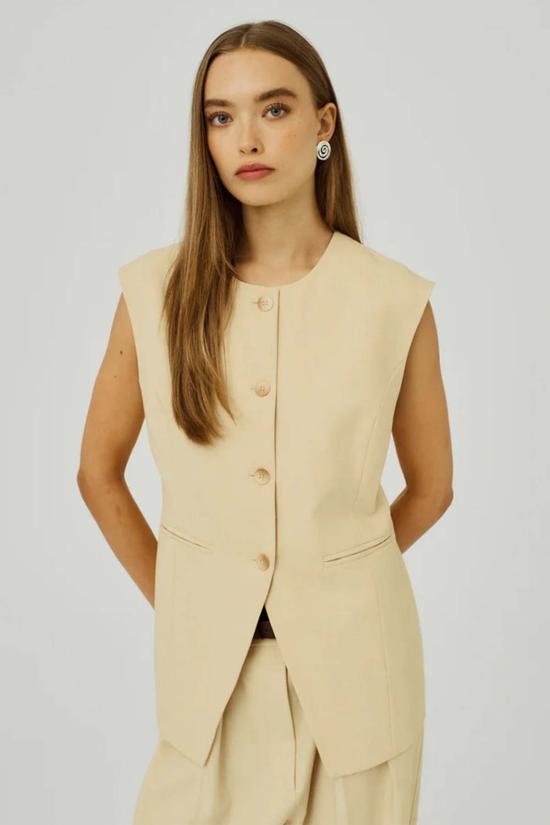  노르 베스트 카민 조끼 더스티 옐로우