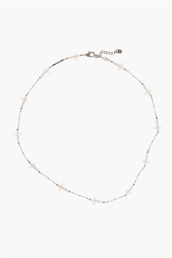  디스퀘어드2 네크리스 NEM019634304675M2493 SILVER WHITE White