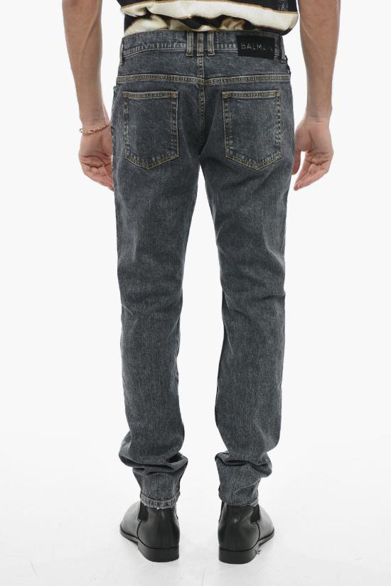  발망 데님 팬츠 AH1MG000DD100PC Gray - BALMAIN