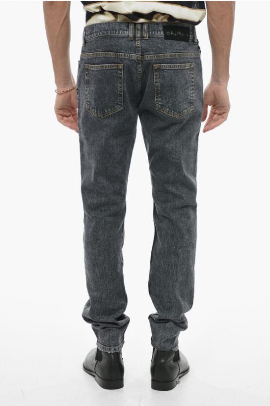  발망 데님 팬츠 AH1MG000DD100PC Gray - BALMAIN