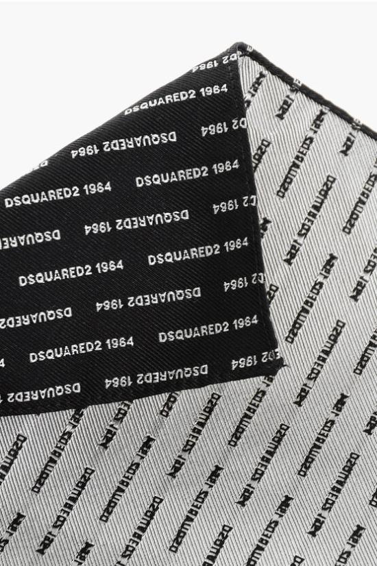  디스퀘어드2 머플러/스카프 ALL OVER LOGO POCKET SQUARE Black - DSQUARED2