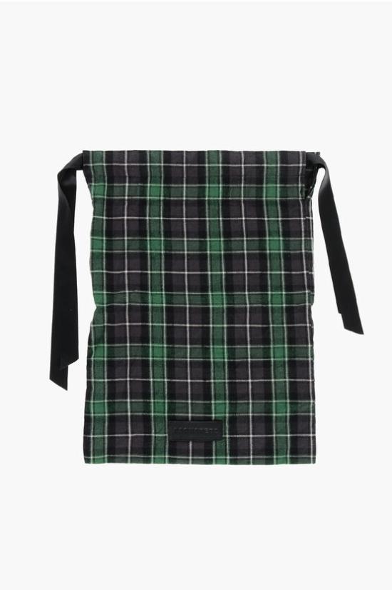  디스퀘어드2 토트백 CHECKED DUST BAG BLUE GREEN Nero Verde