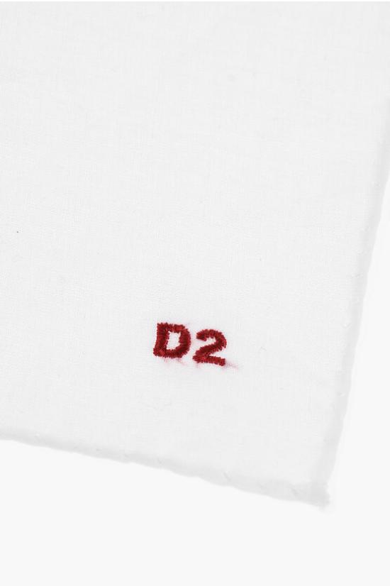  디스퀘어드2 머플러/스카프 PEM0001 WHITE POCKET SQUARE MONOGRAM White - DSQUARED2