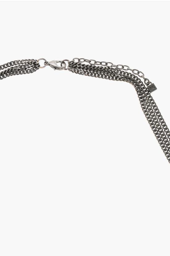  디스퀘어드2 목걸이/팬던트 NEM0219 28502682 9217 METAL NECKLACE Silver - DSQUARED2