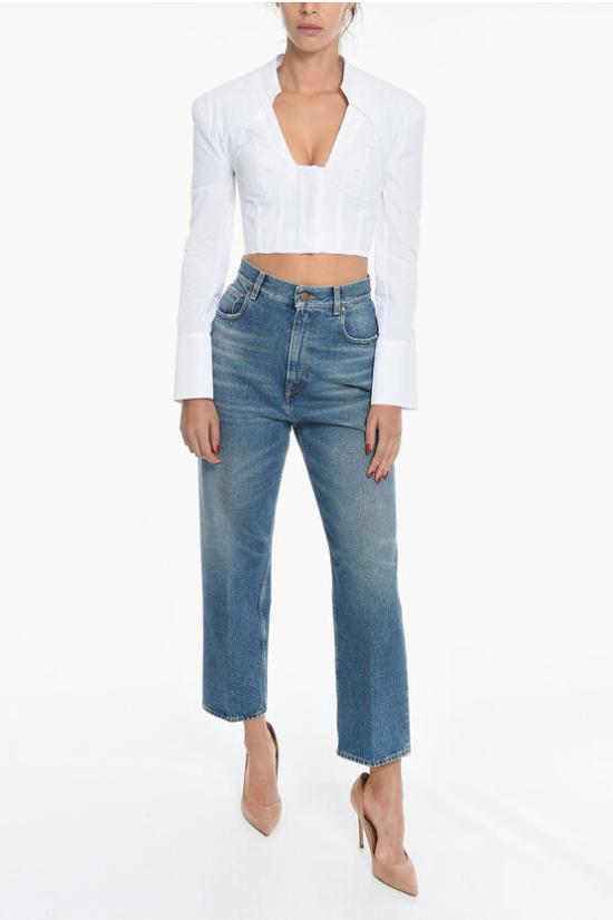  발망 긴팔 티셔츠 YF0HQ000C C52 0FA White - BALMAIN