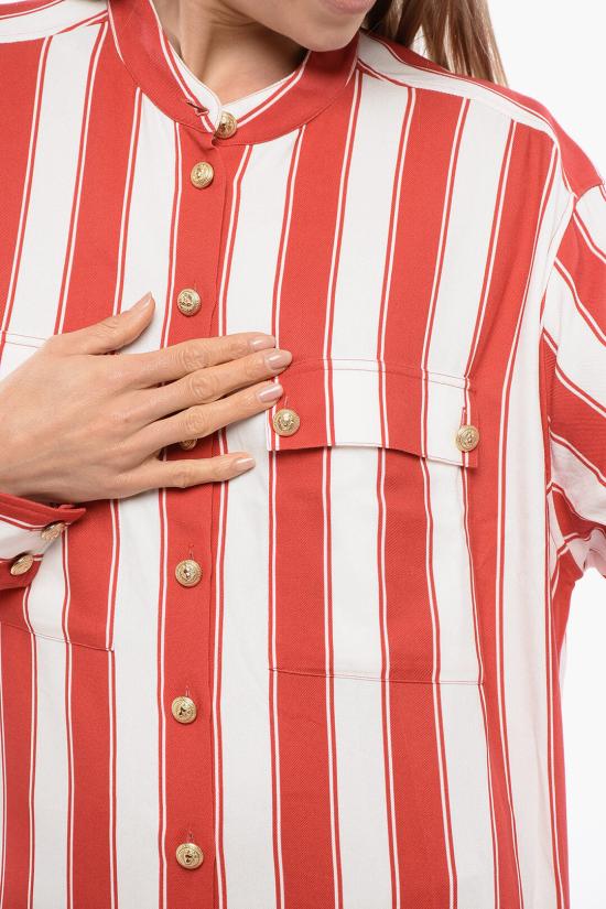  발망 롱 원피스 XF2HV003VC18 GBQ Red - BALMAIN