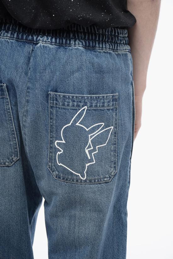  발망 데님 숏팬츠 YH3MD020DB94 6FF Light blue - BALMAIN