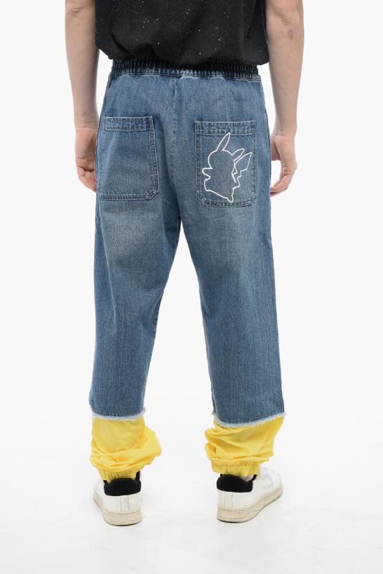  발망 데님 숏팬츠 YH3MD020DB94 6FF Light blue - BALMAIN