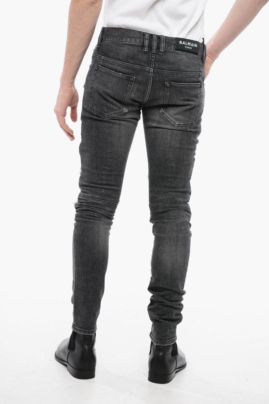  발망 데님 팬츠 VH1MG010001D0PA Gray - BALMAIN