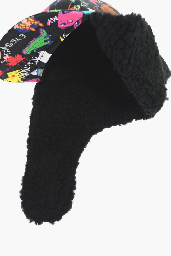  디스퀘어드2 이어플랩 캡 HAM0041 25405218 M1165 Black - DSQUARED2