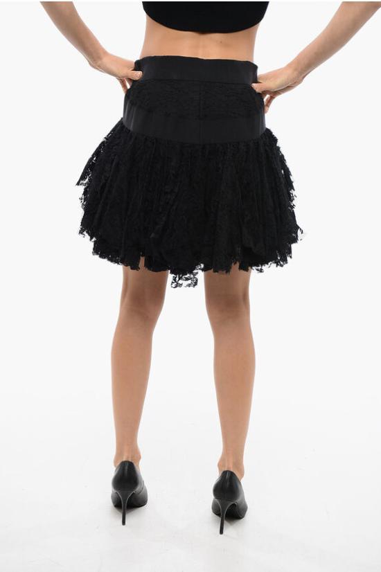  발망 숏 스커트 YF0LB580MB96 0PA Black - BALMAIN