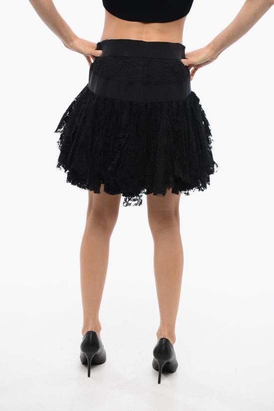  발망 숏 스커트 YF0LB580MB96 0PA Black - BALMAIN