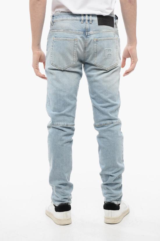  발망 데님 팬츠 XH1MH075DB53 6FC Light blue - BALMAIN