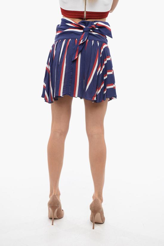  발망 숏 스커트 XF2LB460VC19 SEX Blue - BALMAIN